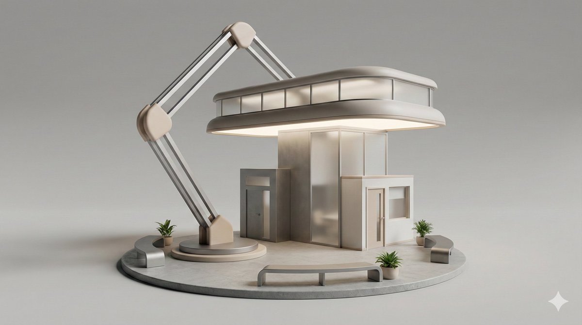 3D Isometric Diorama of a Household Object as Architecture AI image template preview