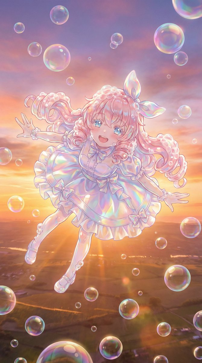 Bubble Transformation Narrative Prompt AI image template preview