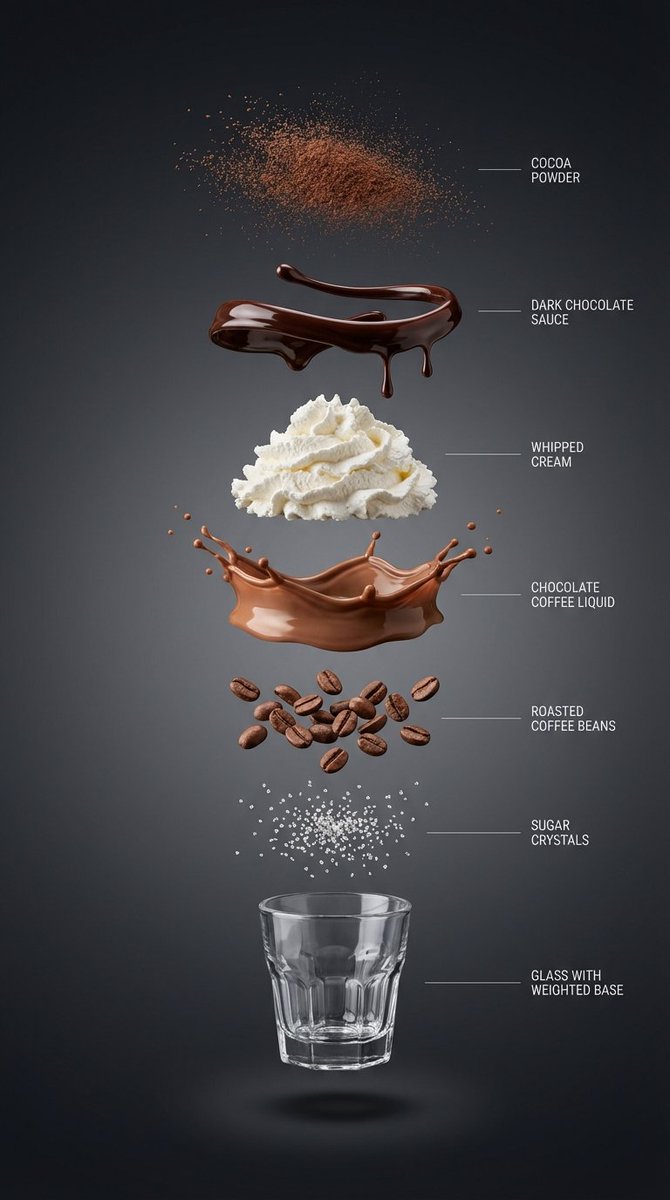Exploded View Infographic Prompts for Coffee and Milkshakes AI image template preview