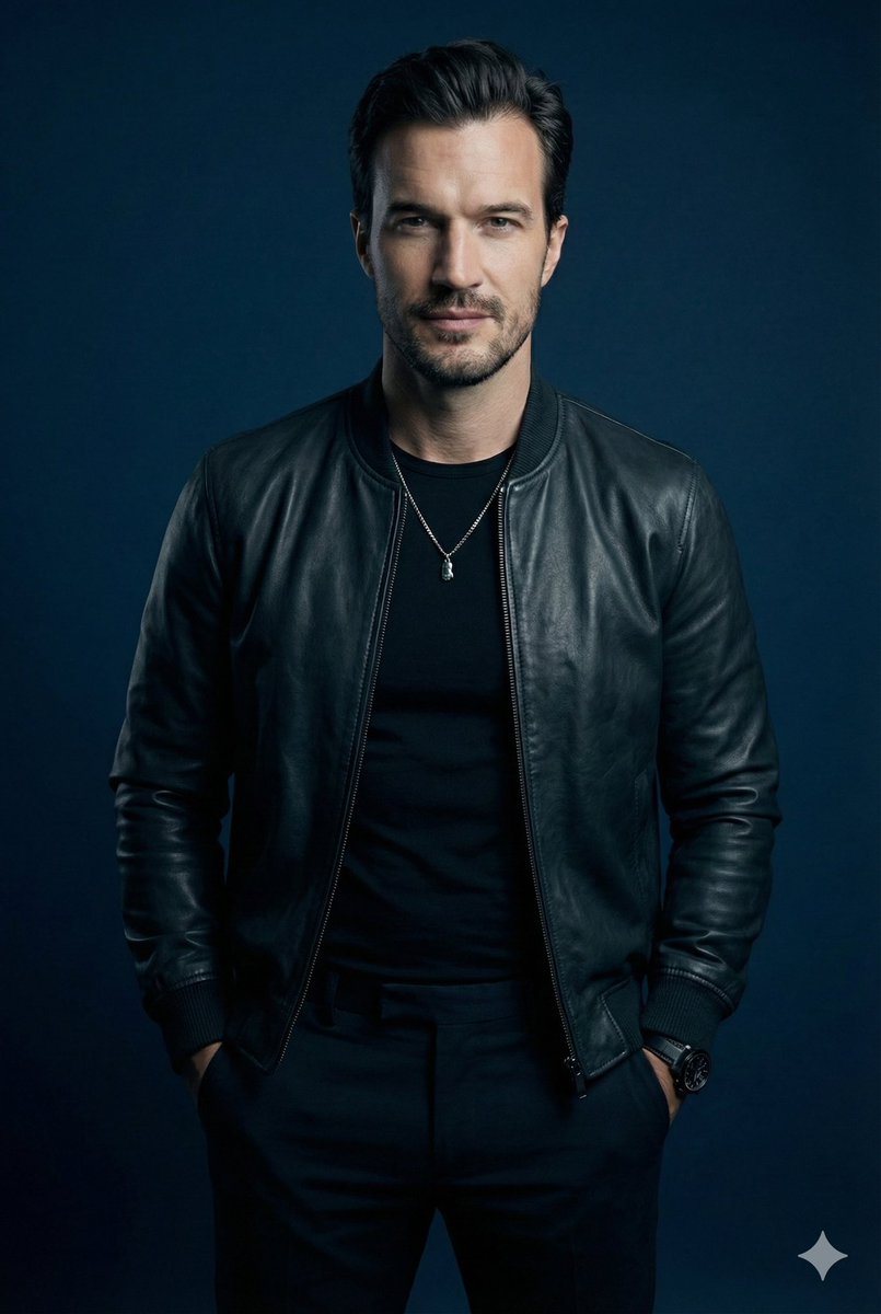 Moody Cinematic Studio Portrait Prompt AI image template preview
