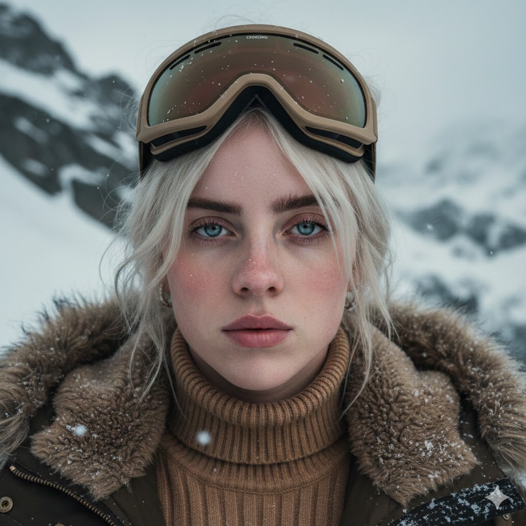 Cinematic Alpine Portrait (Duplicate) AI image template preview