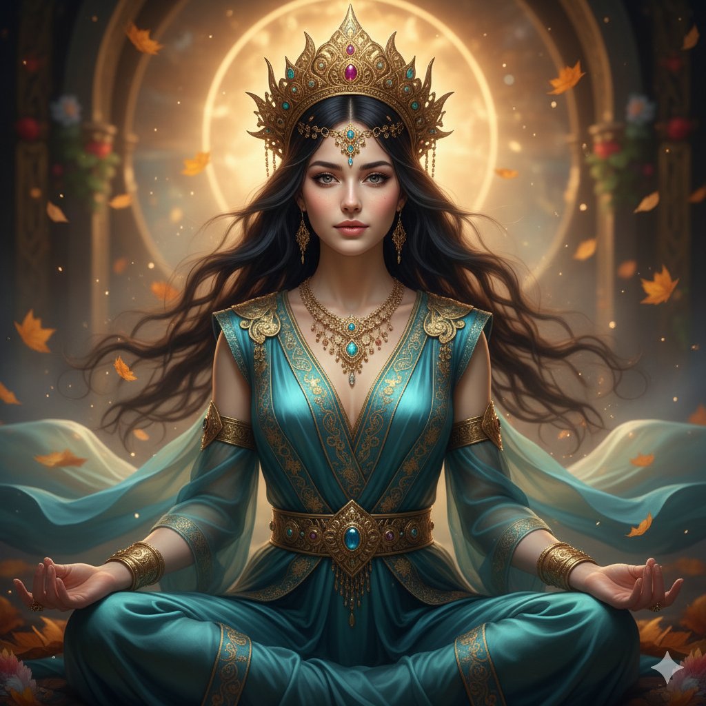 Ultra-Realistic Divine Goddess Fantasy Portrait AI image template preview