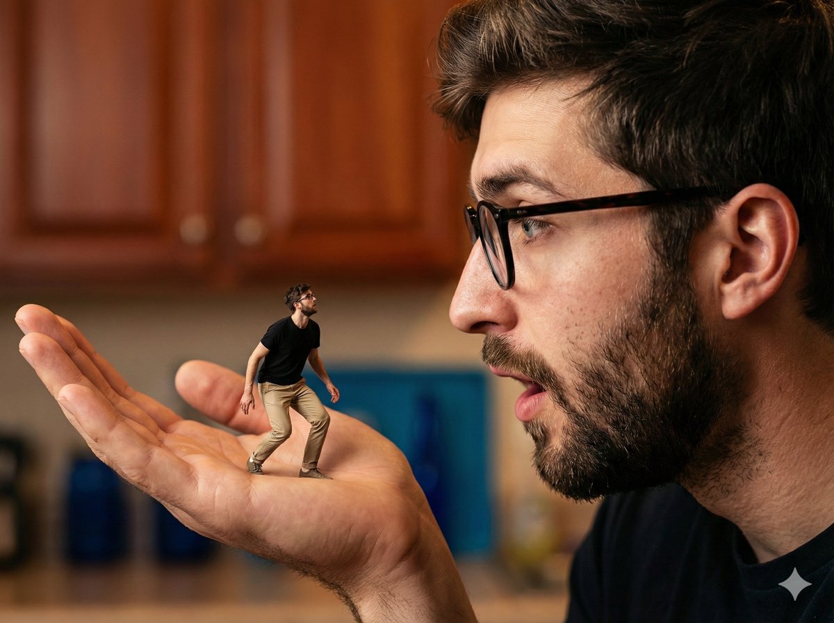 Surreal Forced Perspective Composite Prompt for Nano Banana Pro AI image template preview