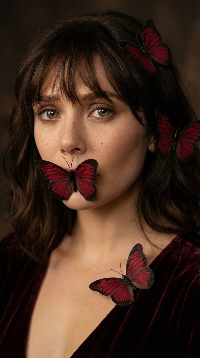 Mysterious Butterfly Portrait Prompt AI image template preview