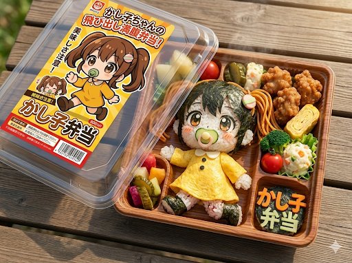 Character Ekiben (Lunch Box) Product Shot AI image template preview