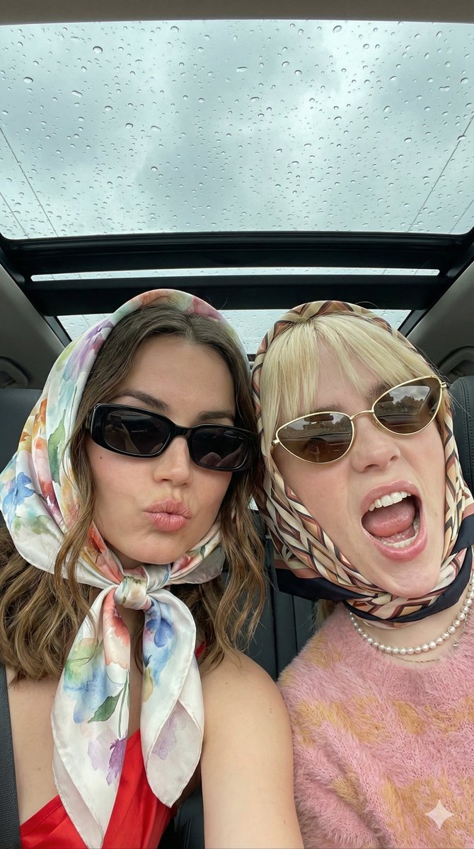 Candid Retro-Chic Car Selfie Prompt AI image template preview