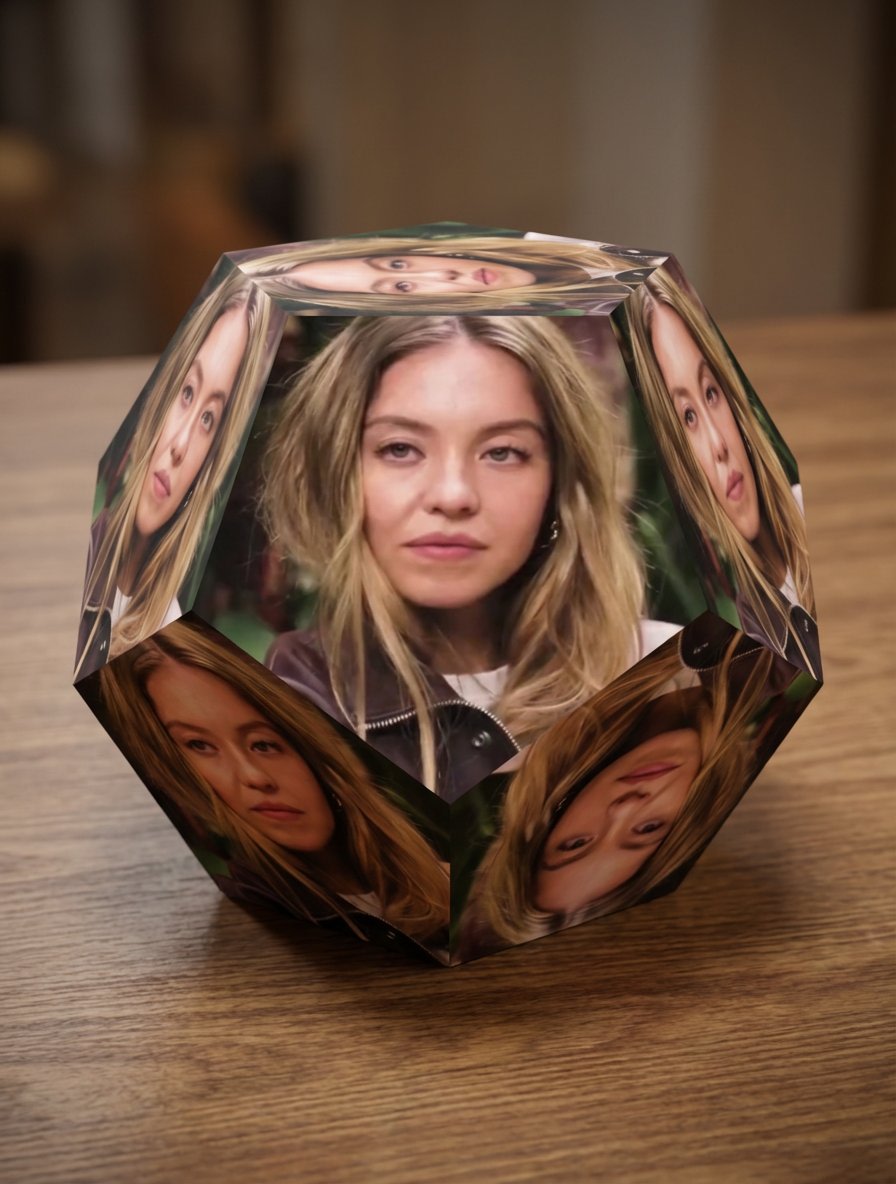 Apply image to dodecahedron AI image template preview