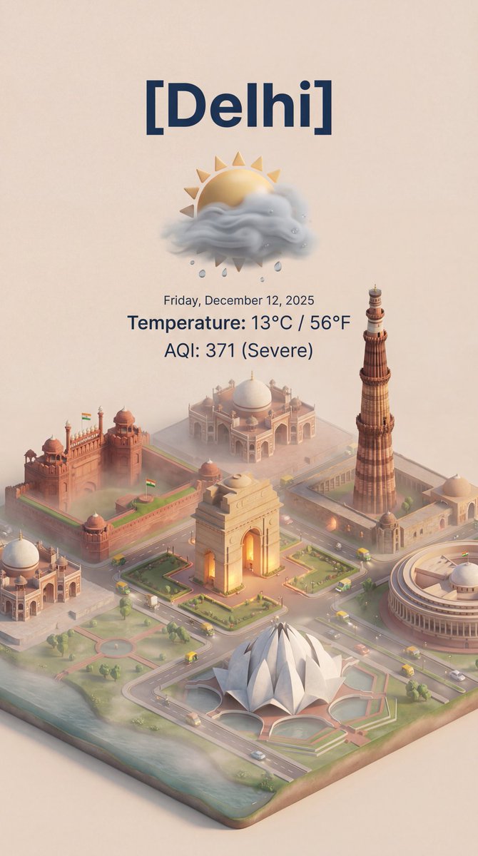 Isometric 3D Cartoon Scene of a City AI image template preview