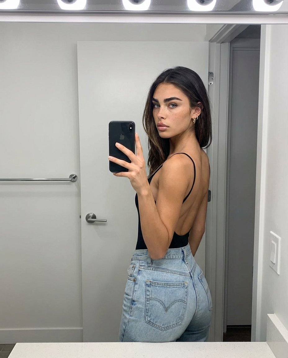 Viral TikTok Mirror Selfie Prompt AI image template preview