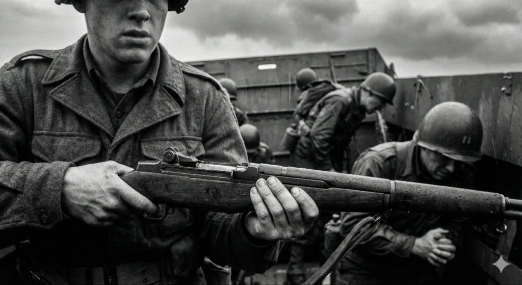 Mid-20th-century war photojournalism style framework AI image template preview