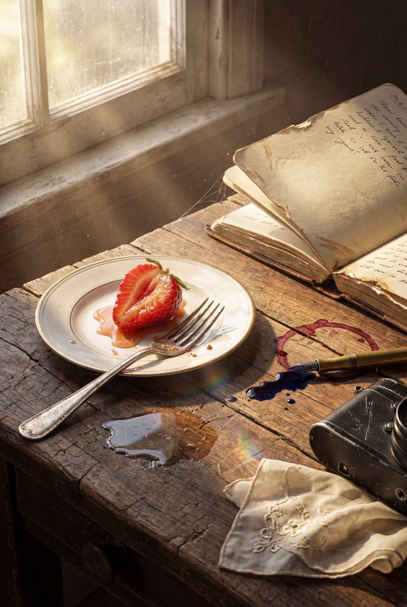 Highly detailed 8K morning still life desk scene prompt AI image template preview