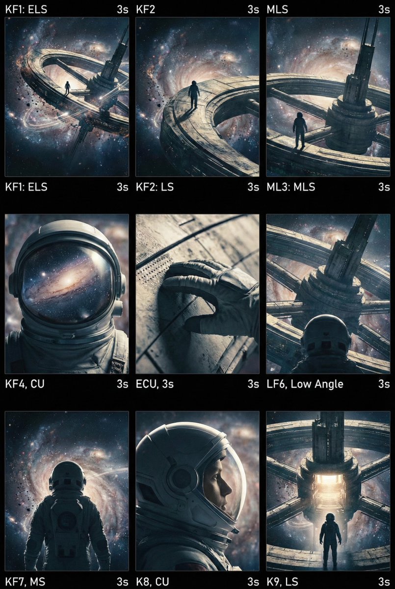 Cinematic AI Video Keyframe Generation Prompt AI image template preview