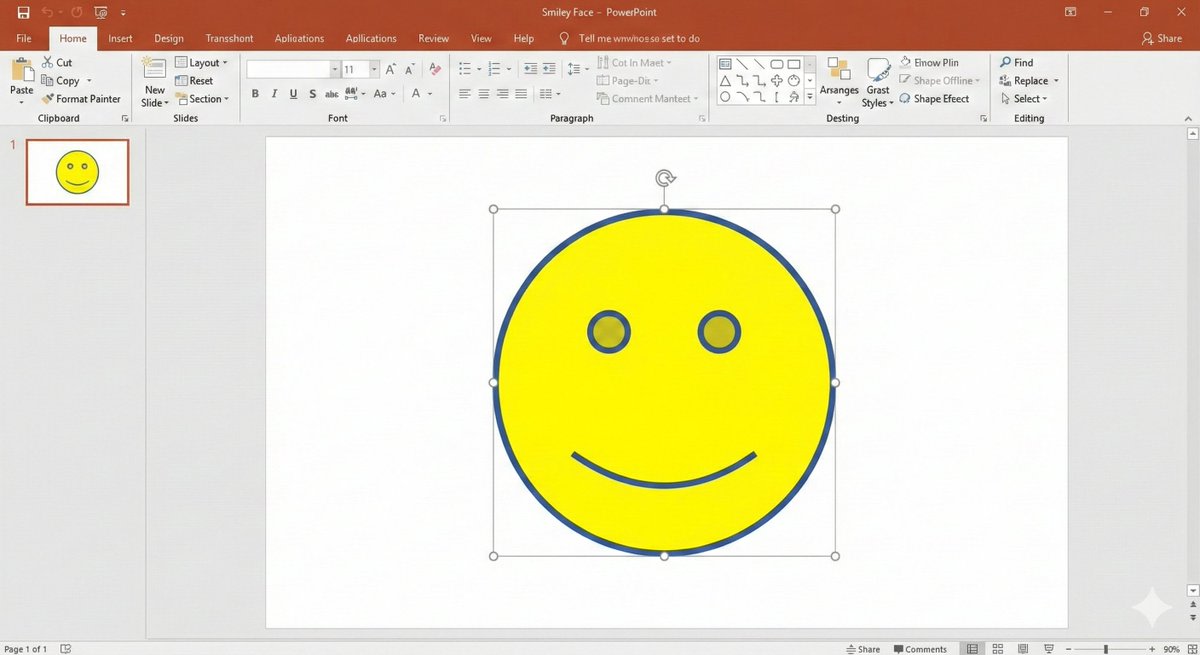Nano Banana Pro PowerPoint Smile Mark Prompt AI image template preview