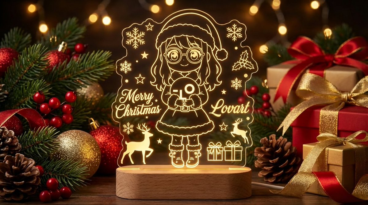 Laser Engraved Acrylic LED Stand Product Photography Prompt AI image template preview