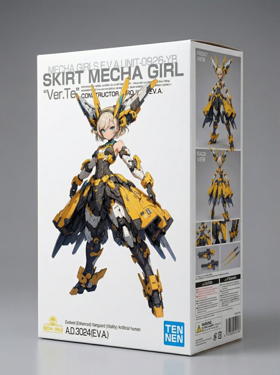 Plastic Model Kit Packaging Generation Prompt AI image template preview