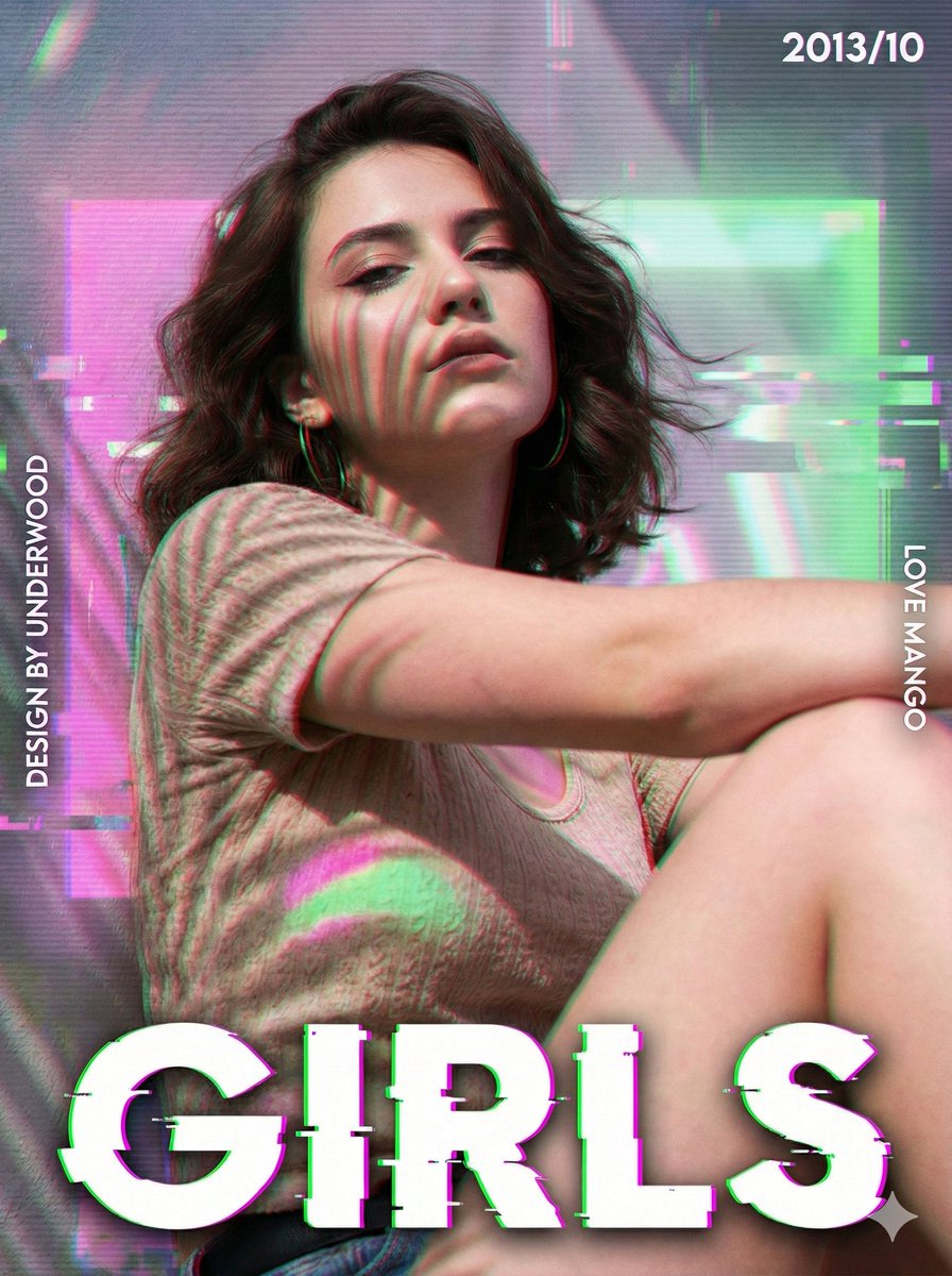 Cyberpunk Magazine Cover Portrait Prompt AI image template preview