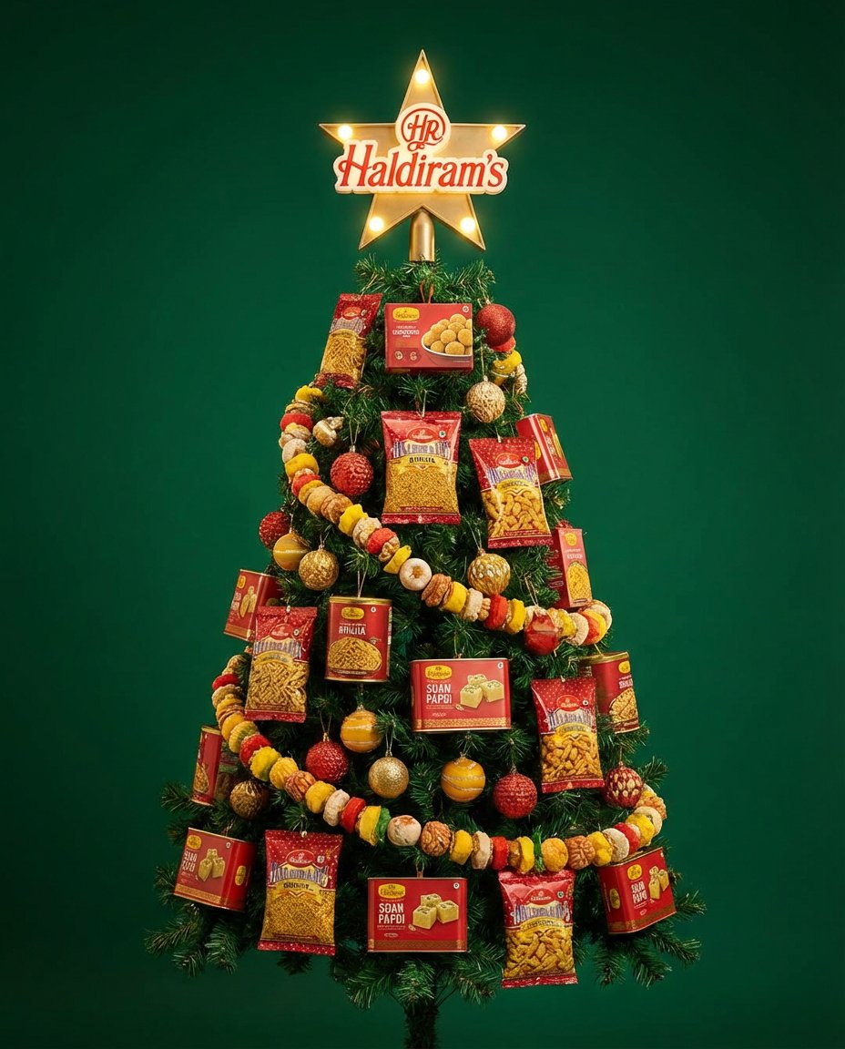 Christmas Tree Branding Template Prompt AI image template preview