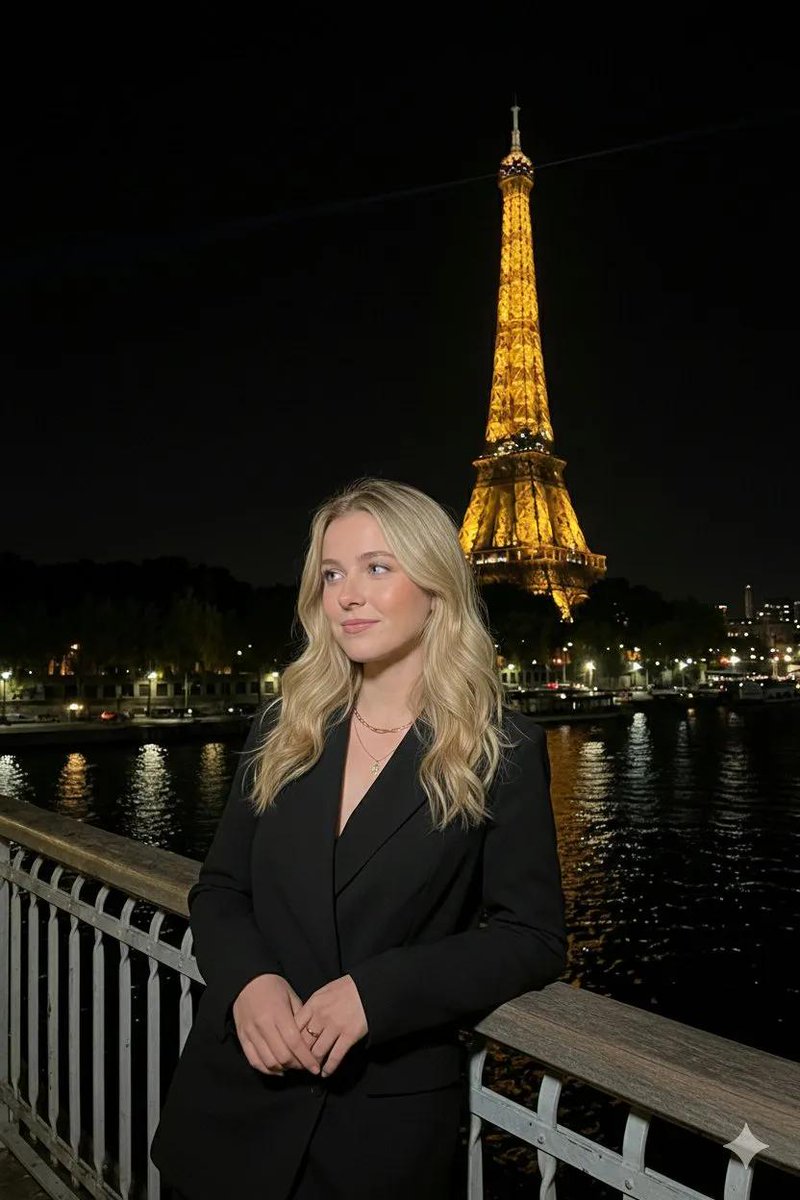 Paris Night Flash Photography (Eiffel Tower) AI image template preview