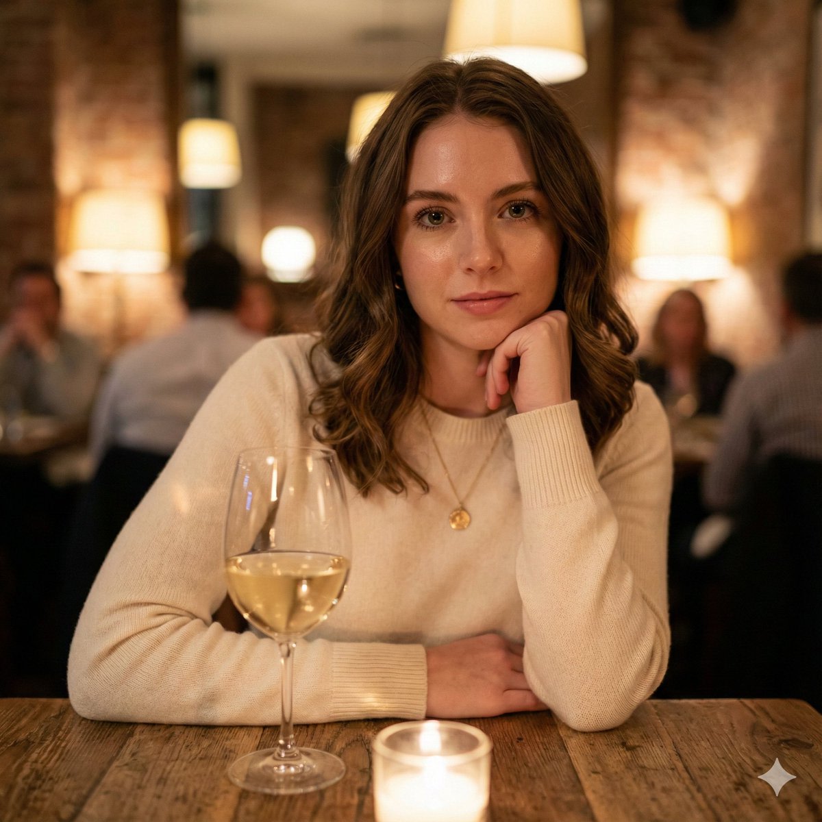 Hyper-Realistic Restaurant Portrait with Rembrandt Lighting AI image template preview