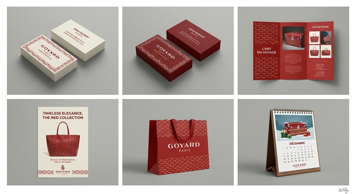 6-Panel Brand Identity Grid Mockup AI image template preview