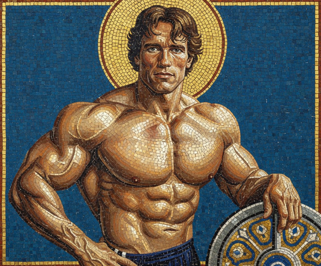 Byzantine Mosaic Style Portrait Prompt AI image template preview