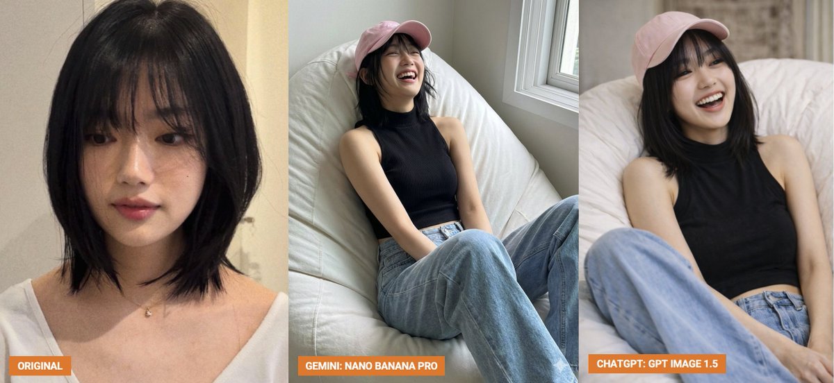 Photorealistic Woman Laughing on a Beanbag AI image template preview