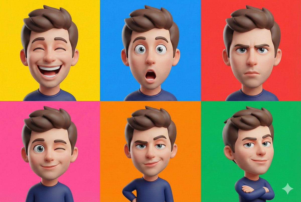 3D Caricature Style Transfer Prompt AI image template preview