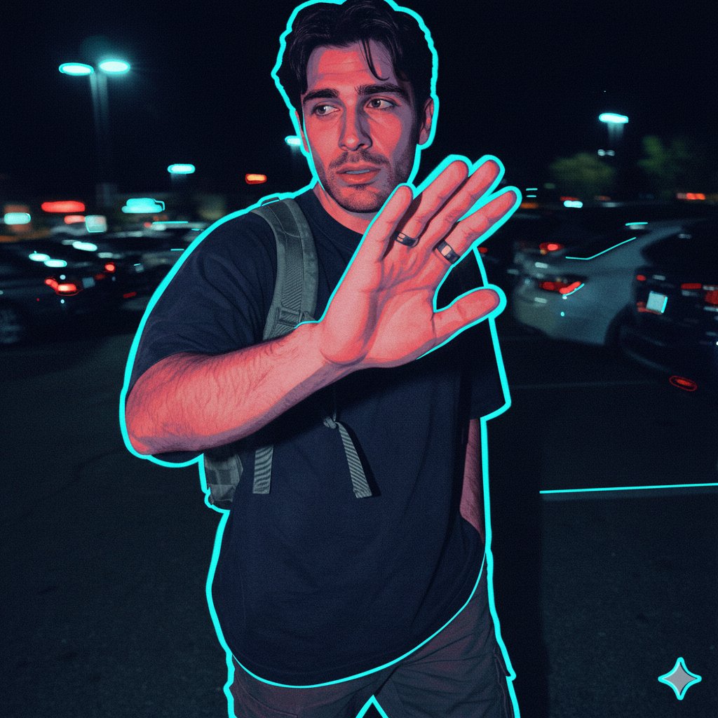 Synthwave Noir Vector Style Transfer Prompt AI image template preview