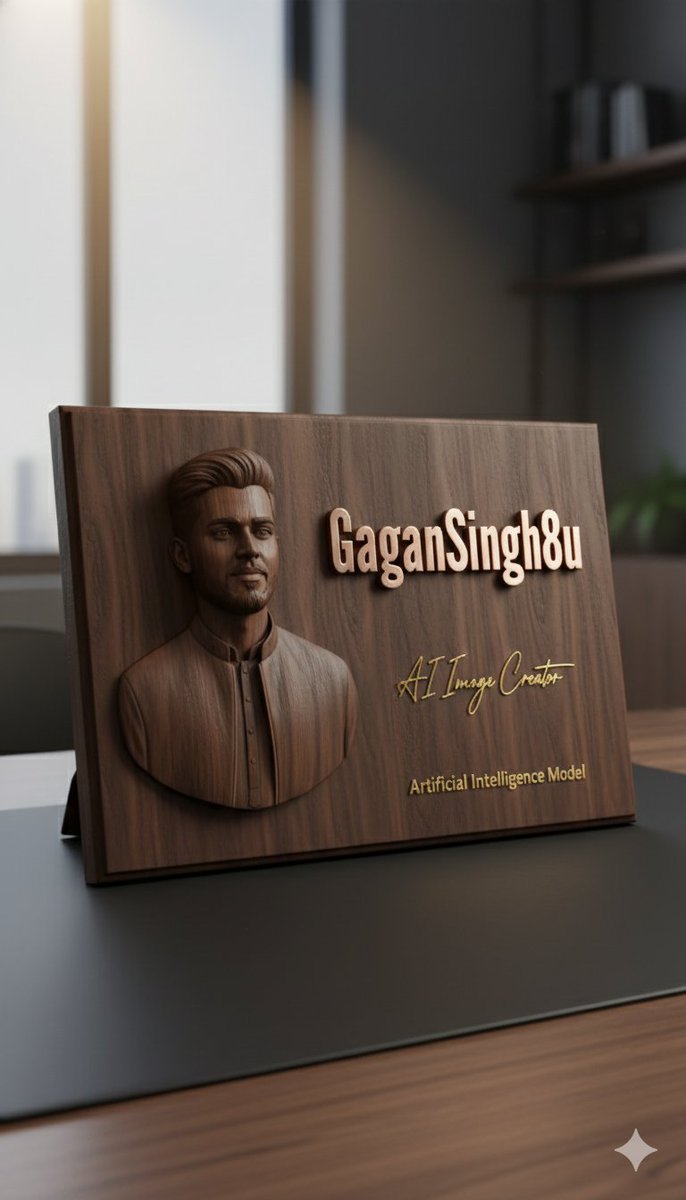 3D Embossed Executive Plaque Mockup from Reference Image AI image template preview