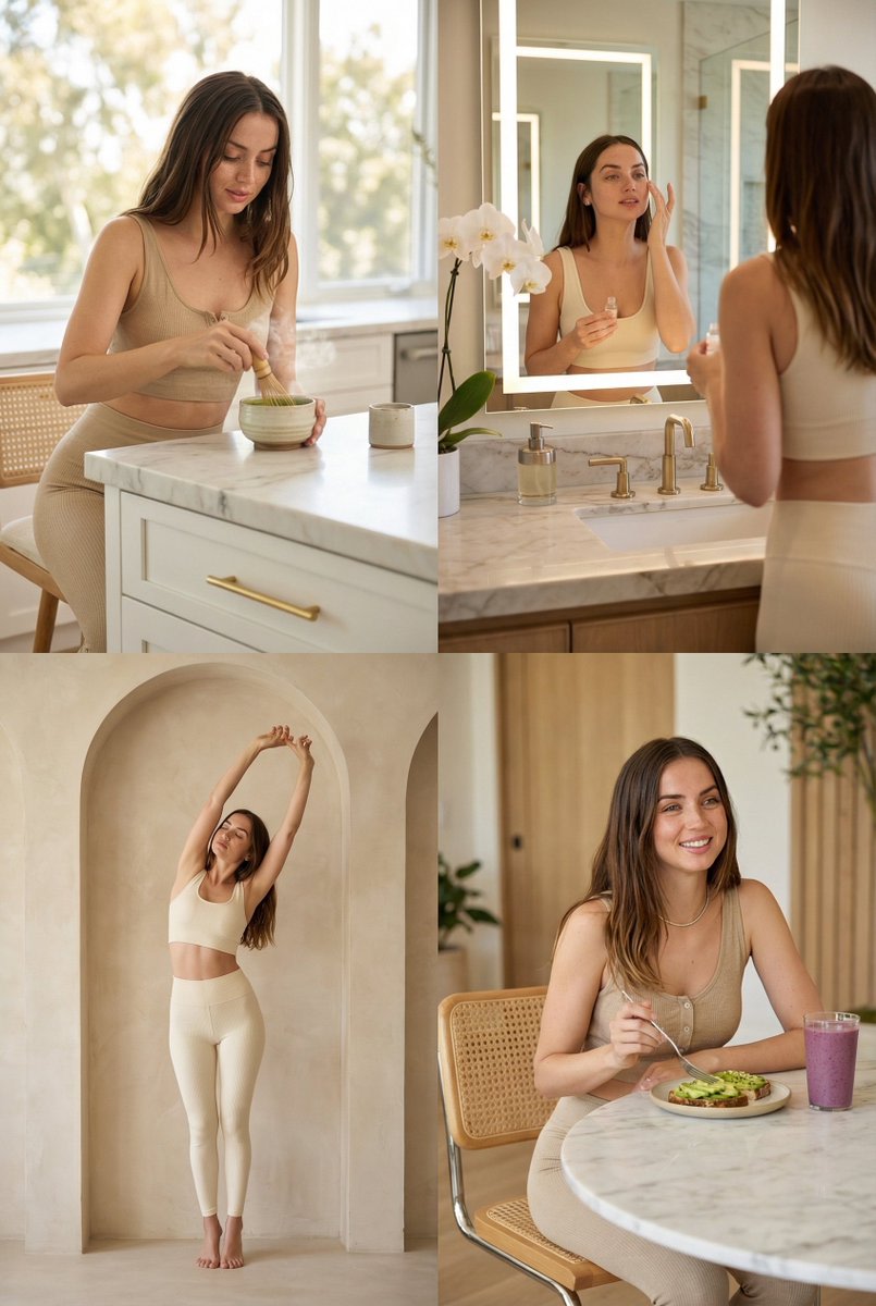 Luxury Wellness Lifestyle Vignettes AI image template preview