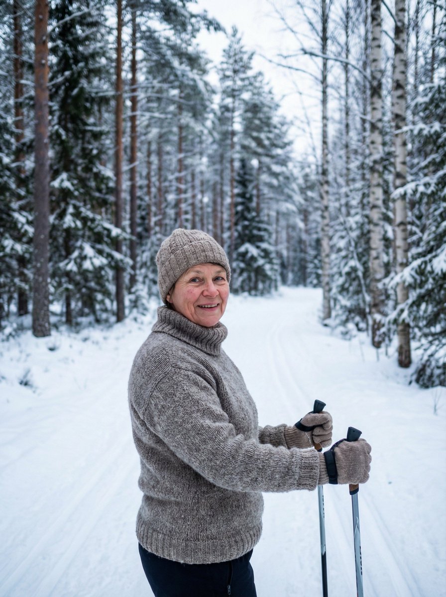 Simple Photorealistic Portrait of a Finnish Woman AI image template preview