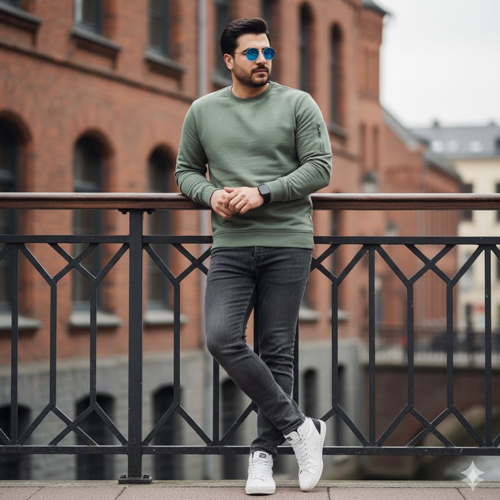 Urban Street Style Fashion Editorial AI image template preview