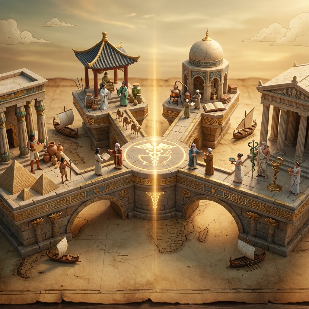 Ancient Civilizations Innovation Bridge Image Generation Prompt AI image template preview