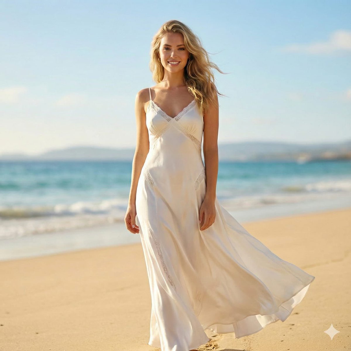 Editorial Beach Photoshoot Prompt AI image template preview