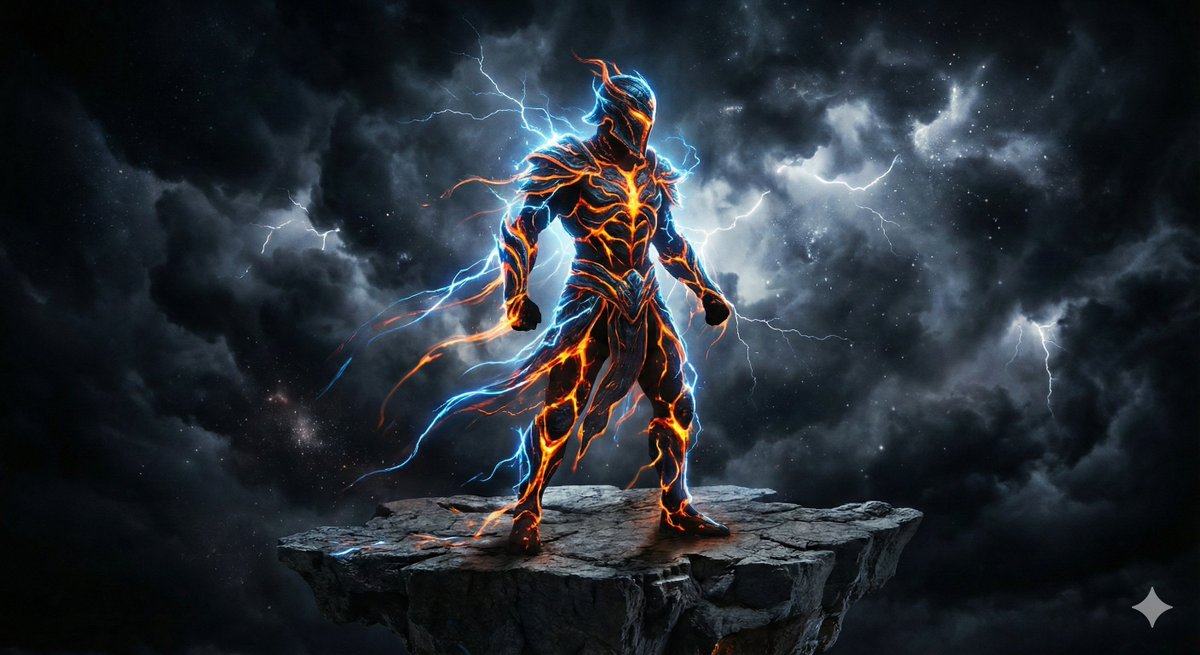 Energy Figure in Motion AI image template preview