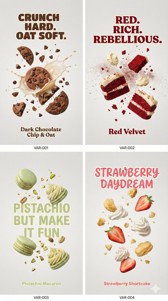 Cinematic Food Photography Prompt for Cookies AI image template preview