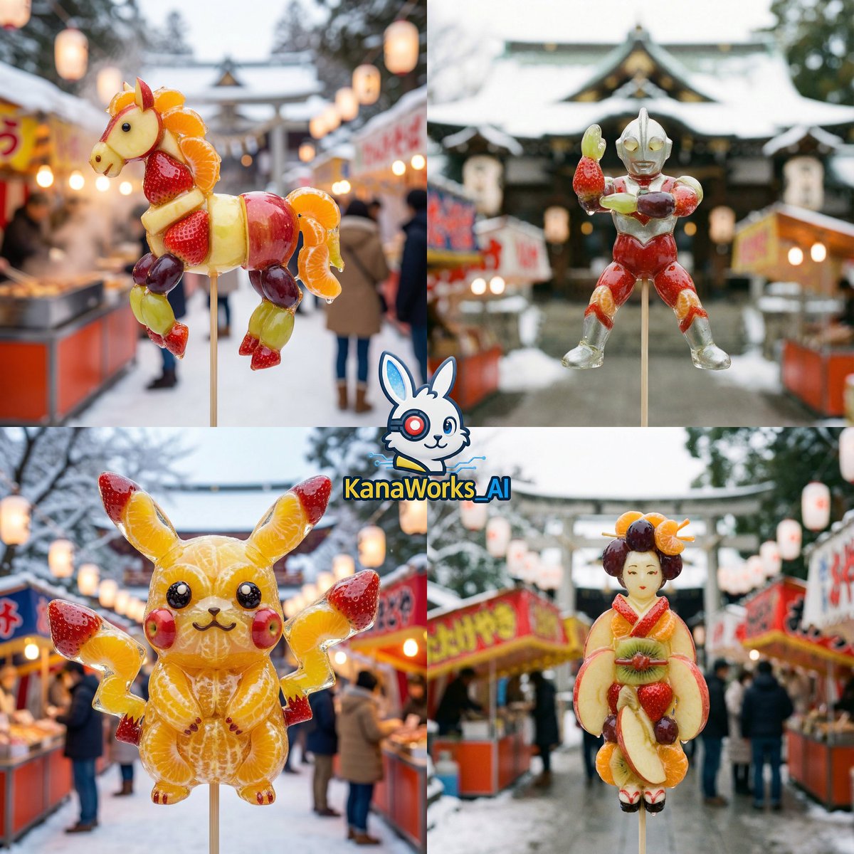 DomoAI prompt for Candied Fruit (Amezaiku) featuring Nano Banana Pro AI image template preview