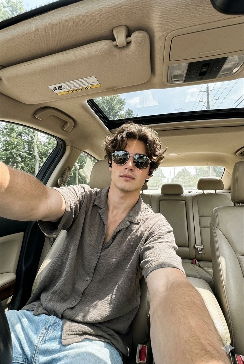 Wide-Angle Car Selfie Replication Prompt AI image template preview
