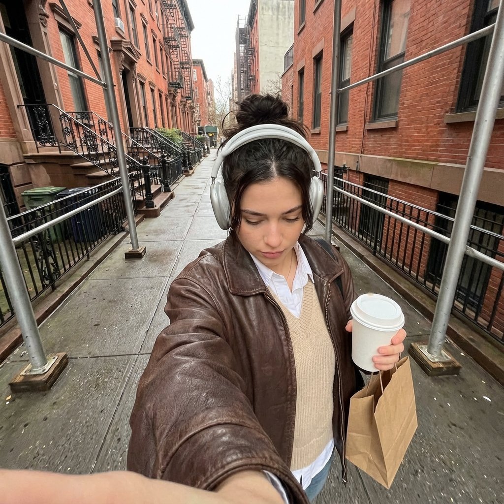 Candid Urban Street Photography Prompt (JSON Structure) AI image template preview