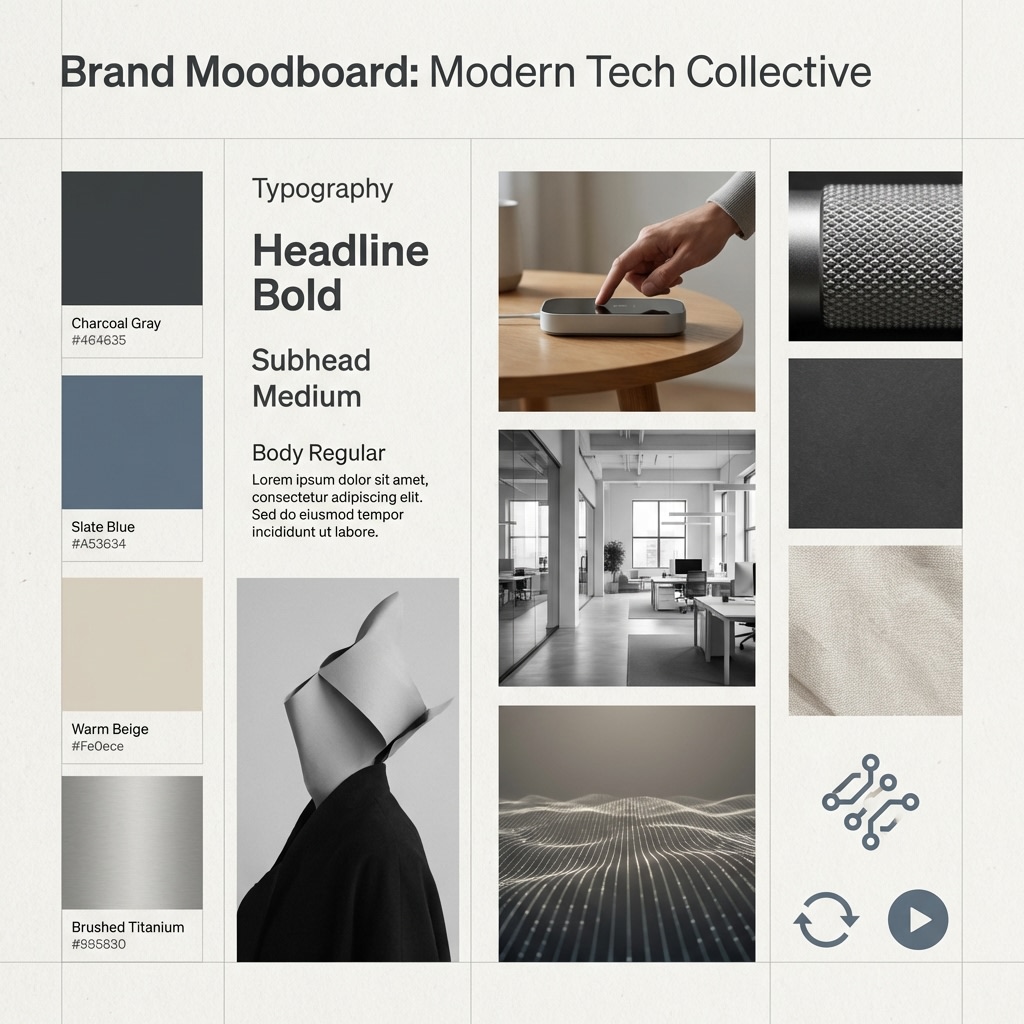 Designer-Grade Brand Moodboard Generation Prompt AI image template preview