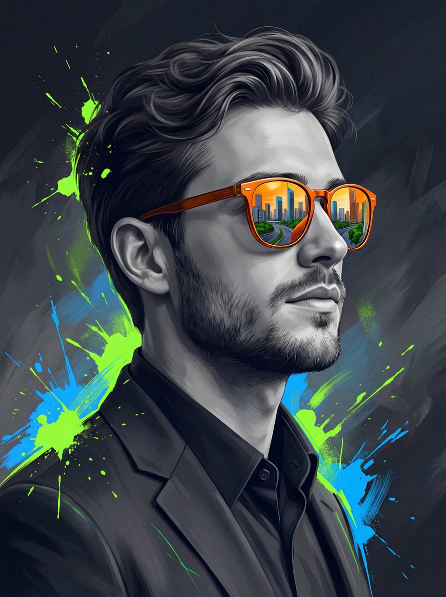 Surreal Cinematic Digital Illustration Prompt AI image template preview