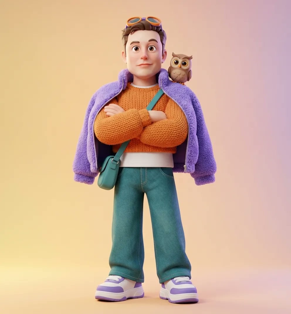 Ultra-Detailed 3D Stylized Character Design Prompt AI image template preview