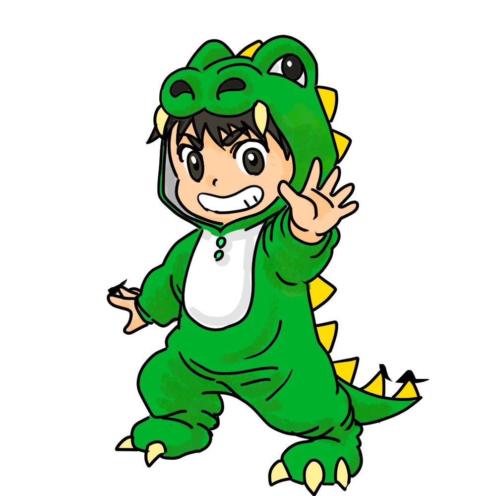 Chibi Godzilla Snowboarding AI image template preview