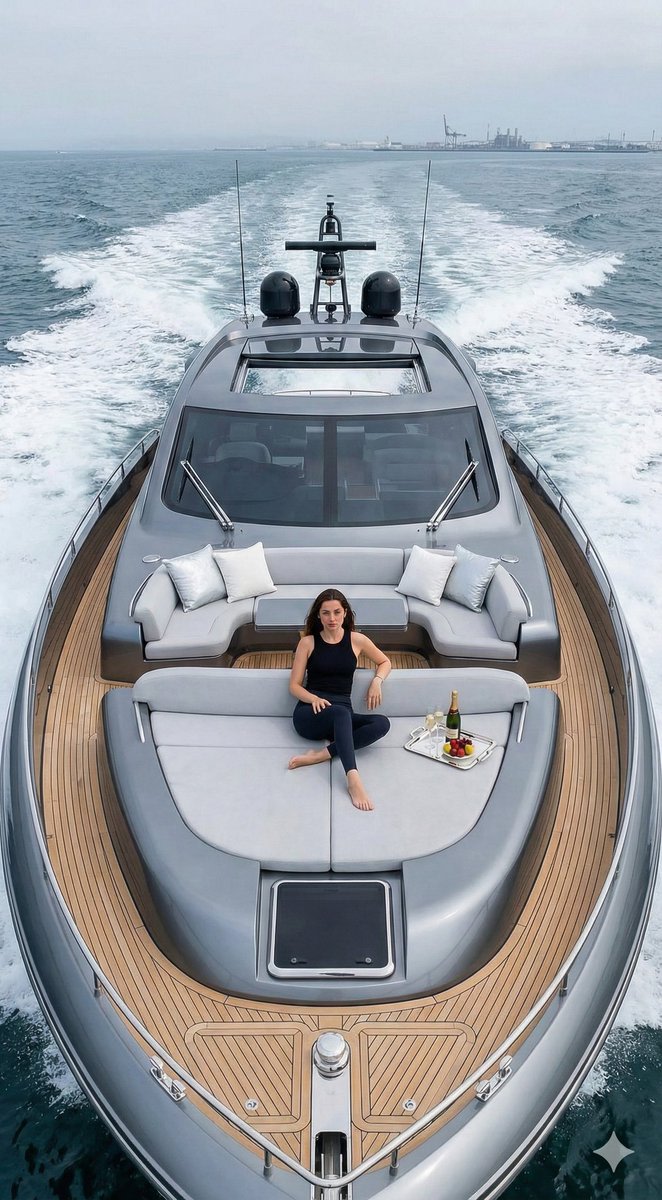 Luxury Yacht Lifestyle Photography with Ana de Armas AI image template preview