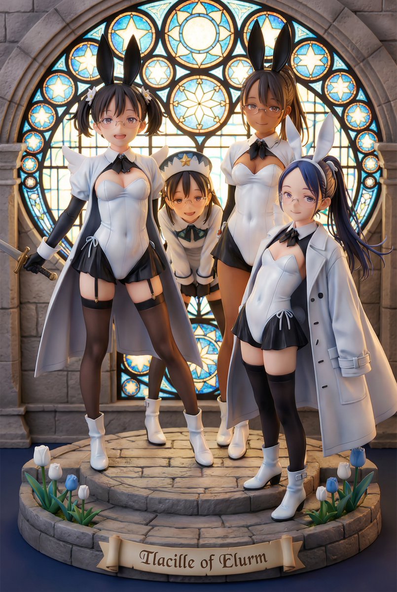 White Fairy Party Figurine Generation AI image template preview