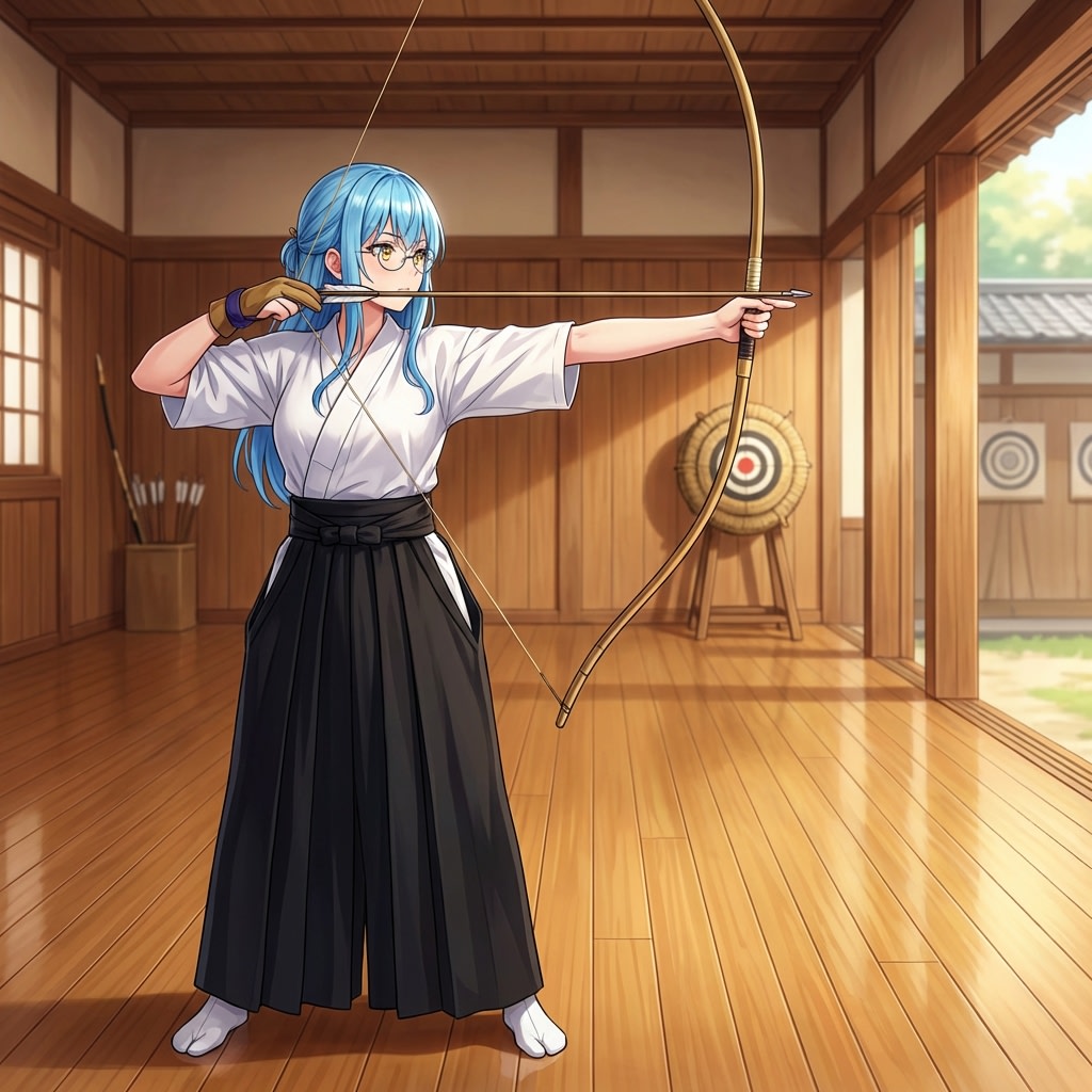Transforming into a Kyudo (Archery) Practitioner AI image template preview
