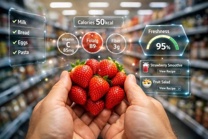 First-Person AR Shopping Interface Overlay AI image template preview