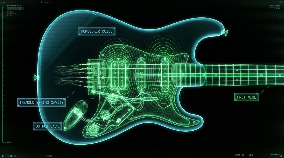 Neon X-Ray Photorealistic Scan AI image template preview
