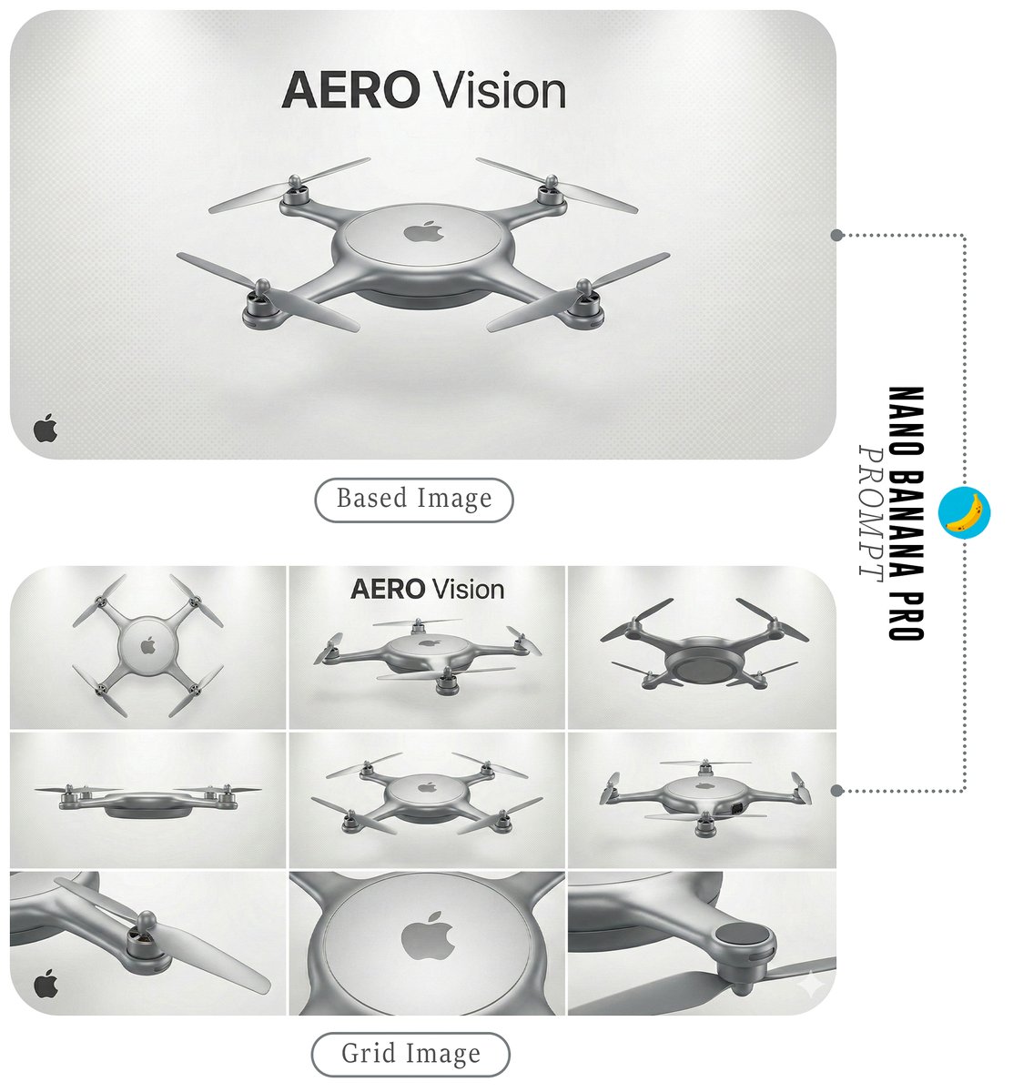 Futuristic Branded Drone Product Poster AI image template preview