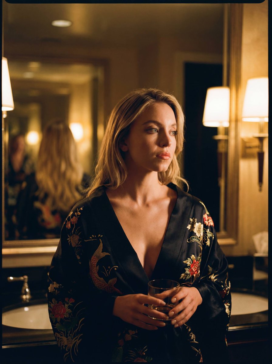 Cinematic Tokyo Hotel Portrait Prompt (Sydney Sweeney Likeness) AI image template preview